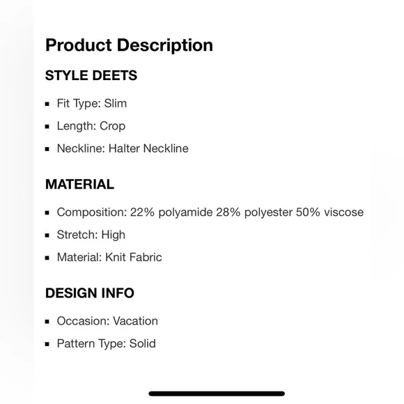 CIDER Knit halter crop cami top - Picture 6 of 6